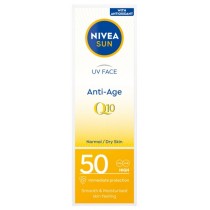 Nivea Sun UV Face Anti-Age Q10 przeciwzmarszczkowy krem przeciws�oneczny do twarzy SPF50 50ml