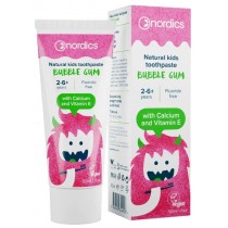 Nordics Natural Kids Toothpaste pasta bez fluoru dla dzieci 2-6+ lat Guma Balonowa 75ml