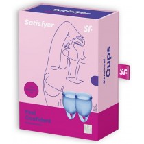 Satisfyer Feel Confident zestaw kubeczków menstruacyjnych Dark Blue 15ml + 20ml