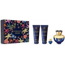 Versace Pour Femme Dylan Blue Woda perfumowana 100ml spray + 5ml spray + Żel pod prysznic 100ml + Balsam do ciała 100ml