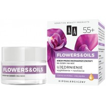 AA Flowers and Oils 55+ ujdrnienie krem przeciwzmarszczkowy na dzie i na noc 50ml