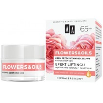 AA Flowers and Oils 65+ liftingujcy krem przeciwzmarszczkowy na dzie i na noc 50ml