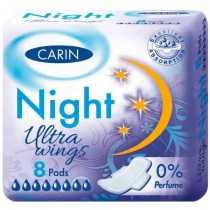 Carin Ultra Wings Night podpaski higieniczne 8szt