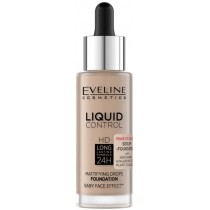 Eveline Liquid Control HD Mattifying Drops Foundation Matuj�cy podk�ad do twarzy 025 Light Rose Niacynamid 32ml