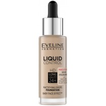 Eveline Liquid Control HD Mattifying Drops Foundation Matujcy podkad do twarzy 035 Natural Beige Niacynamid 32ml