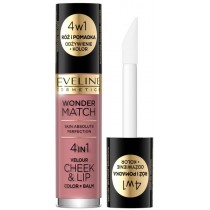 Eveline Wonder Match Velour Cheek&Lip róż i pomadka w płynie 02 4,5ml