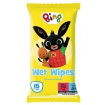 Bing Wet Wipes Face And Hands chusteczki nawilane Truskawka 15szt
