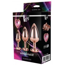 Dream Toys Gleaming Love korek analny Rose Gold 3szt