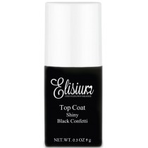 Elisium Top Coat Shiny top do lakier�w hybrydowych Black Confetti 9g