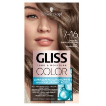 Gliss Color Care & Moisture farba do włosów trwała 7-16 Chłodny Popielaty Blond