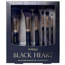 KillyS Black Heart zestaw pdzli do makijau 6szt