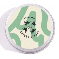 Mydlarnia Cztery Szpaki Okr�g�a puszka na szampon lub od�ywk� Kremowo-Mi�towa