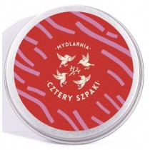 Mydlarnia Cztery Szpaki Okr�g�a puszka na szampon/od�ywk� Czerwono-R�owa