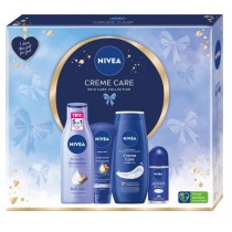 Nivea Creme Care krem do rk 100ml + el pod prysznic 250ml + antyperspirant roll-on 50ml + mleczko do ciaa 250ml