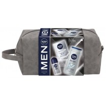 Nivea Men Silver Control żel pod prysznic 250ml + balsam po goleniu 100ml + antyperspirant roll-on 50ml + kosmetyczka