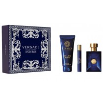 Versace Dylan Blue Pour Homme Woda toaletowa 100ml spray + Woda toaletowa 10ml spray + Żel pod prysznic 150ml