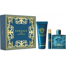 Versace Eros Woda toaletowa 100ml spray + Woda toaletowa 10ml spray + el pod prysznic 150ml