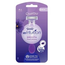 Wilkinson MyIntuition Smooth Violet Bloom maszynki do golenia Quattro 3szt