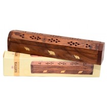 Sattva Ayurveda Incence Wooden Box Elephant pude�ko drewniane na kadzid�o z motywem s�onia
