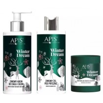 Apis Winter Dream krem do ciaa i doni 300ml + el pod prysznic 300ml + wieca sojowa 220g