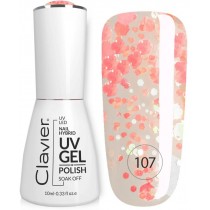 Clavier Luxury Nail Hybrid UV Gel hybrydowy lakier do paznokci 107 Peach Sip 10ml