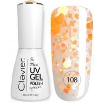 Clavier Luxury Nail Hybrid UV Gel hybrydowy lakier do paznokci 108 Orangeade 10ml