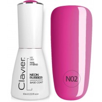 Clavier Luxury Nail Neon Rubber Base baza kauczukowa N02 10ml