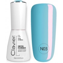 Clavier Luxury Nail Neon Rubber Base baza kauczukowa N03 10ml