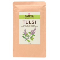 Sattva Ayurveda Tulsi Herbal Hair And Face Mask zio�owa maseczka do w�os�w i twarzy 100g