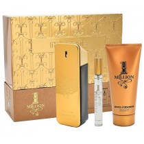 Paco Rabanne 1 Million Woda toaletowa 100ml spray + Żel pod prysznic 100ml + Woda toaletowa 10ml