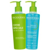 Bioderma Sebium Purifying Cleansing Foaming Gel 2x200ml