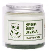Mydlarnia Cztery Szpaki Konopna świeca do masażu Eukaliptus i Szałwia 120ml