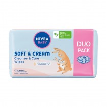 Nivea Baby chusteczki nawilane Soft&Cream 2x57szt