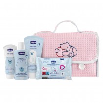 Chicco Pink pyn do mycia ciaa i wosw 200ml + balsam do ciaa 150ml + krem na odparzenia 100ml + chusteczki 16szt