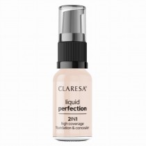 Claresa Liquid Perfection 2in1 korektor i podkład o matowym zakończeniu w płynie 101 Light 18g