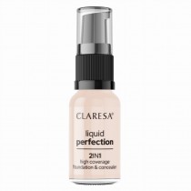 Claresa Liquid Perfection 2in1 korektor i podkad o matowym zakoczeniu w pynie 101 Light 18g