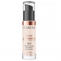 Claresa Liquid Perfection 2in1 korektor i podkad o matowym zakoczeniu w pynie 101 Light 34g