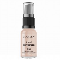 Claresa Liquid Perfection 2in1 korektor i podkład o matowym zakończeniu w płynie 103 Cool Medium 18g