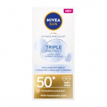 Nivea Sun UV Triple Protect Sun Cream Fluid SPF50+ nawilajcy balsam do twarzy 40ml