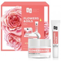 AA Flowers and Oils krem przeciwzmarszczkowy na dzie i na noc 50ml + krem przeciwzmarszczkowy do okolic ust i oczu 15ml