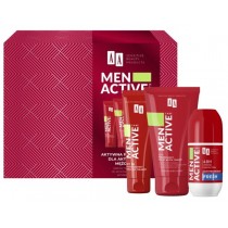 AA Men Active antyperspirant roll-on 50ml + krem do twarzy 50ml + peeling do twarzy 150ml