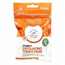 Beauty Formulas Exfoliating Toner Pads nasczone patki zuszczajce z Witamin C 30szt