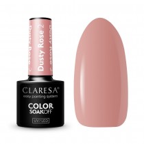 Claresa Soak Off UV/LED Dusty Rose lakier hybrydowy 002 5g