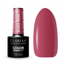 Claresa Soak Off UV/LED Dusty Rose lakier hybrydowy 005 5g