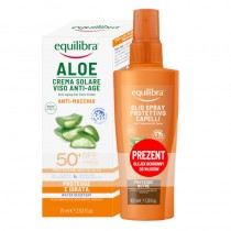 Equilibra Sun krem do twarzy SPF50 75ml + olejek do włosów 100ml