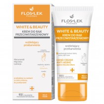 Floslek White & Beauty krem do rąk przeciwstarzeniowy, wybielający przebarwienia 45ml