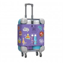 Hiskin Travel Mini Walizka mydo do rk 75ml + krem do rk 75ml Fioletowa