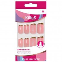 KillyS Artificial Nails sztuczne paznokcie French Gold 24szt