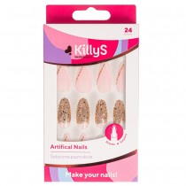 KillyS Artificial Nails sztuczne paznokcie Sztylety Golden 24szt