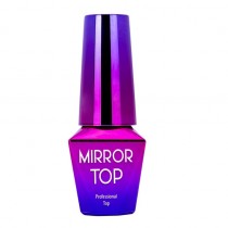 Mollylac Mirror Top No Wipe top nawierzchniowy bez przemywania do paznokci do wcierania pykw 10g
